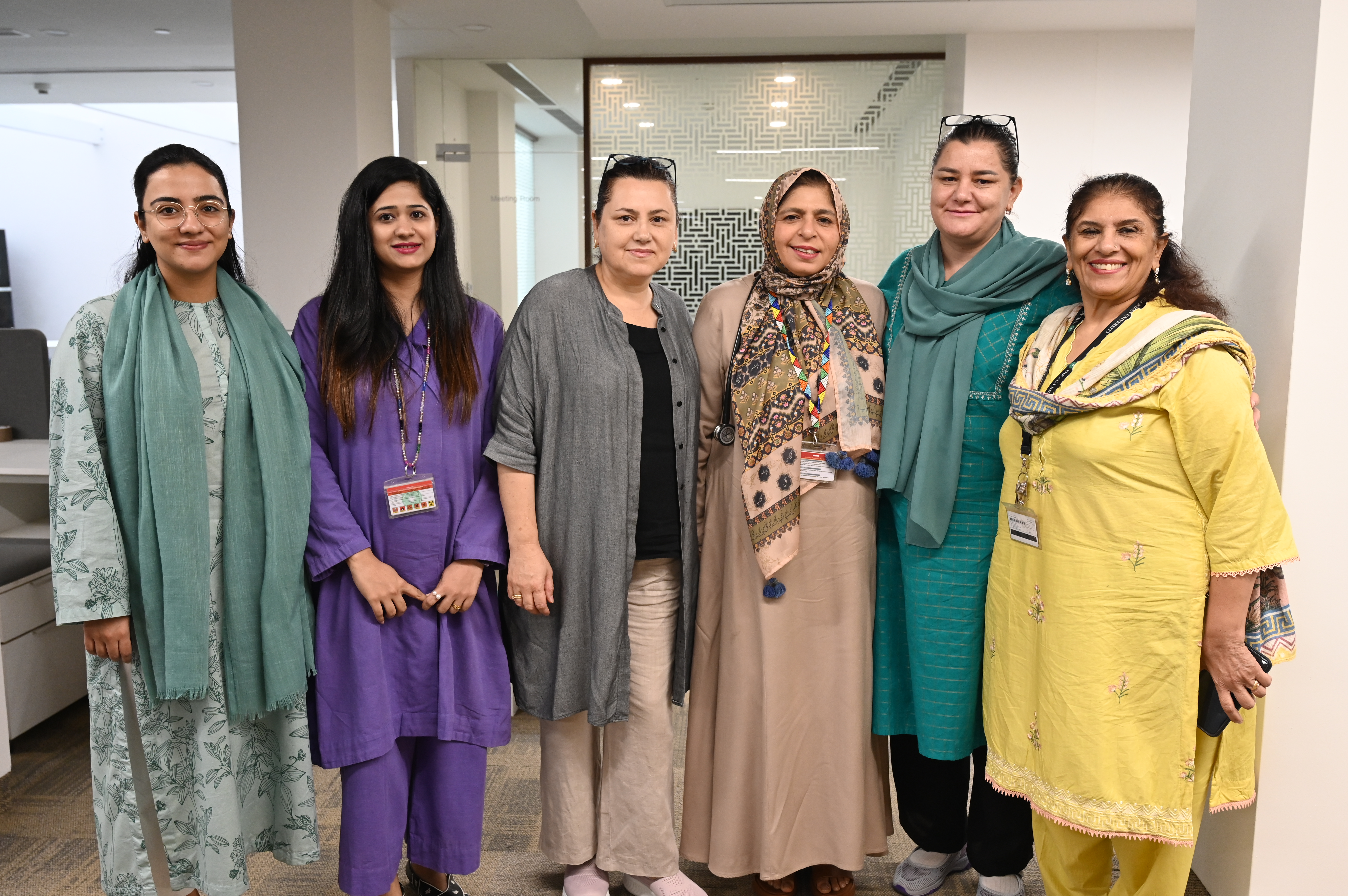 A group of women pose together