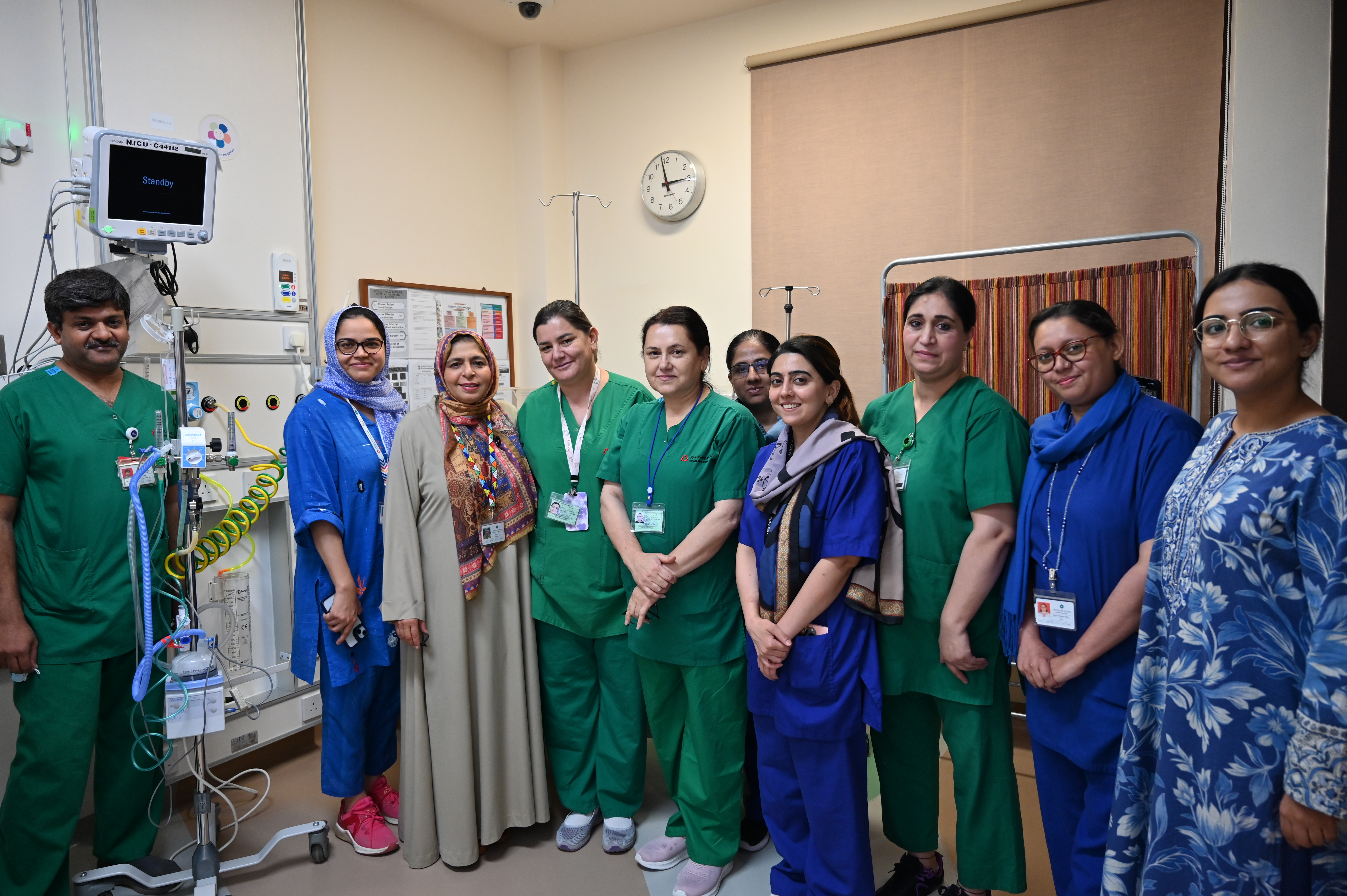 Guests from Tajikistan with the NICU team at Aga Khan University Hospital